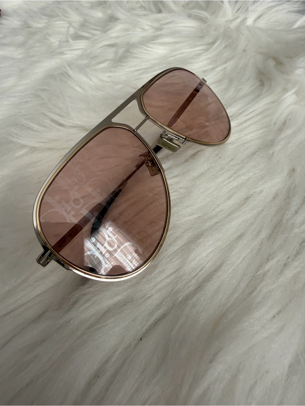 Vintage Dior Sunglasses with Pink Lenses